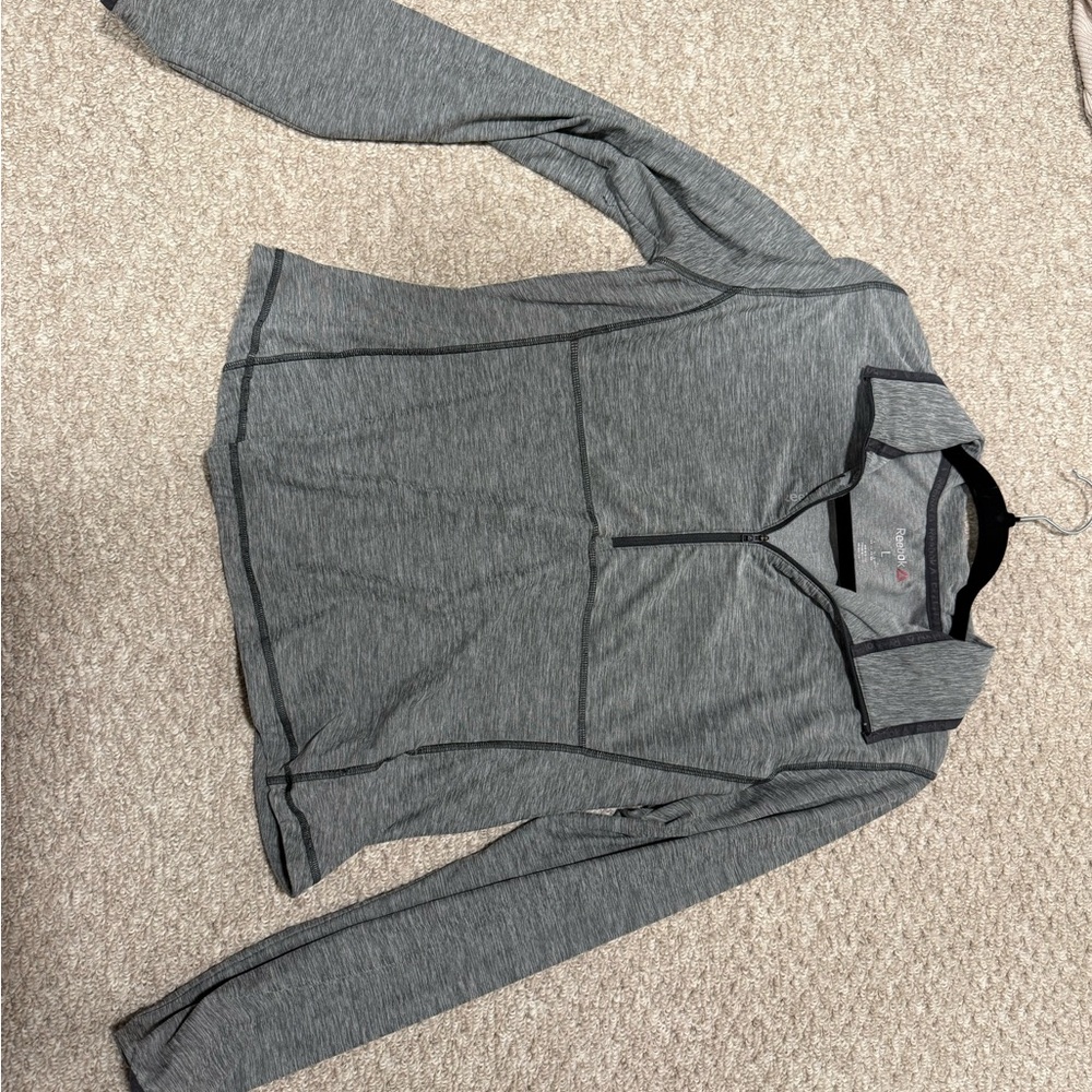 Reebok Gray quarter zip large